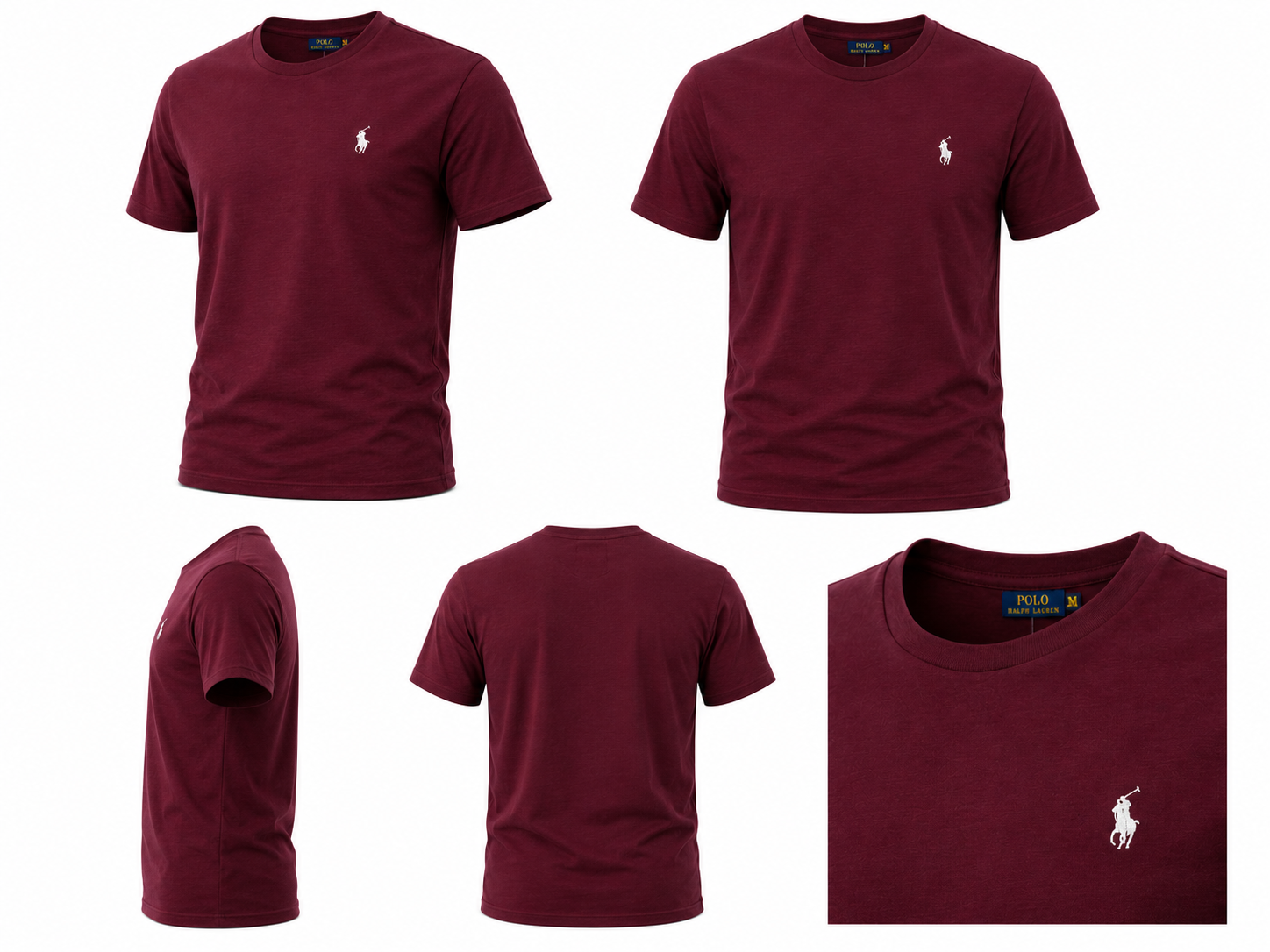 POLO Burgundy Classic Crewneck T-Shirt - الصورة 2