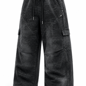 Black Streetwear Cargo Pants – Made in Turkey