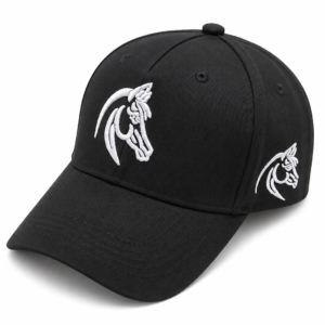Ferrari Horse Embroidered Black Cap