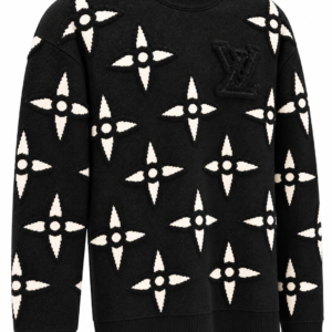 Black Monogram Turkish Wool Sweater